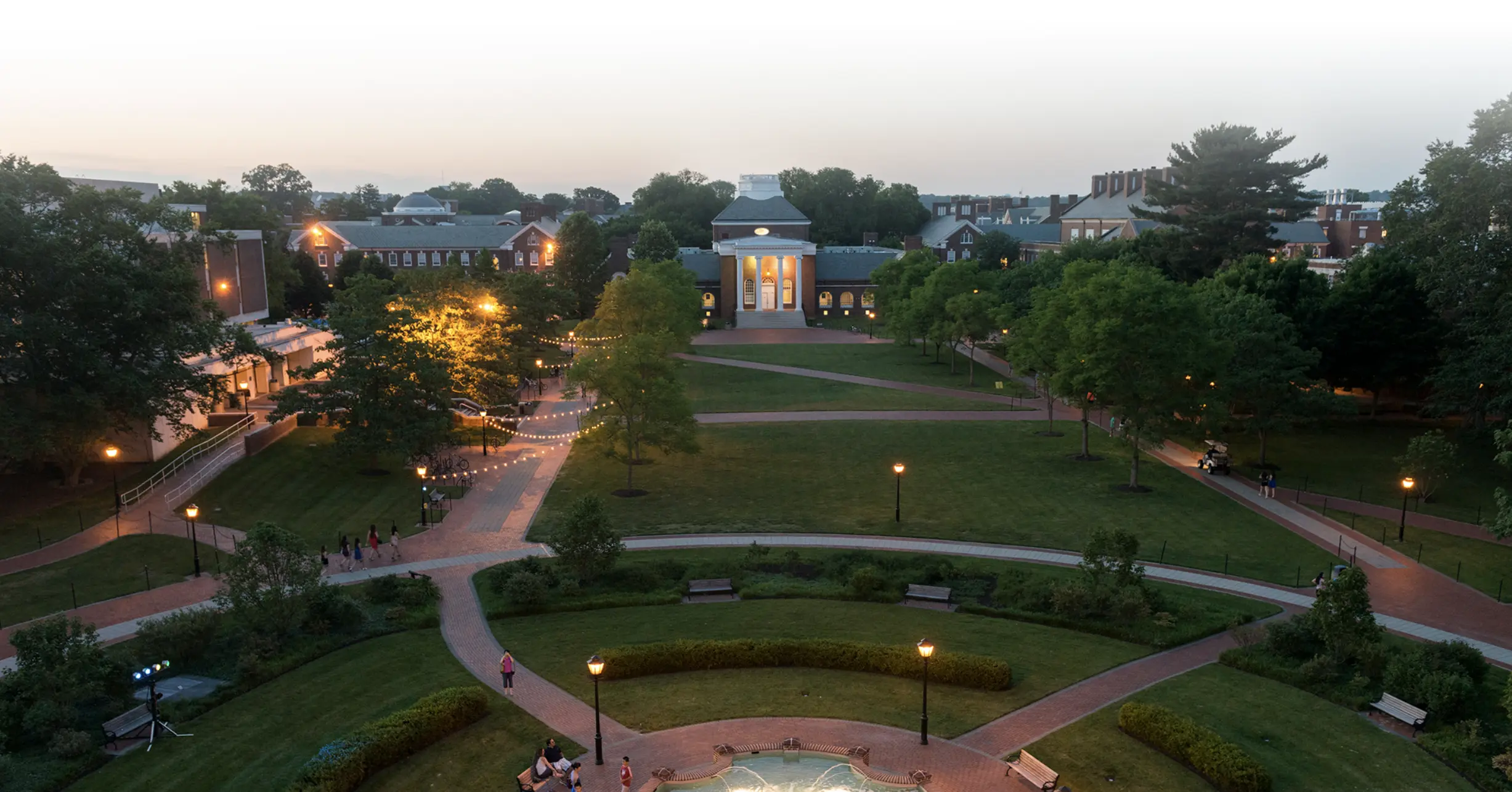 University of Delaware campus and The Green in Newark, DE