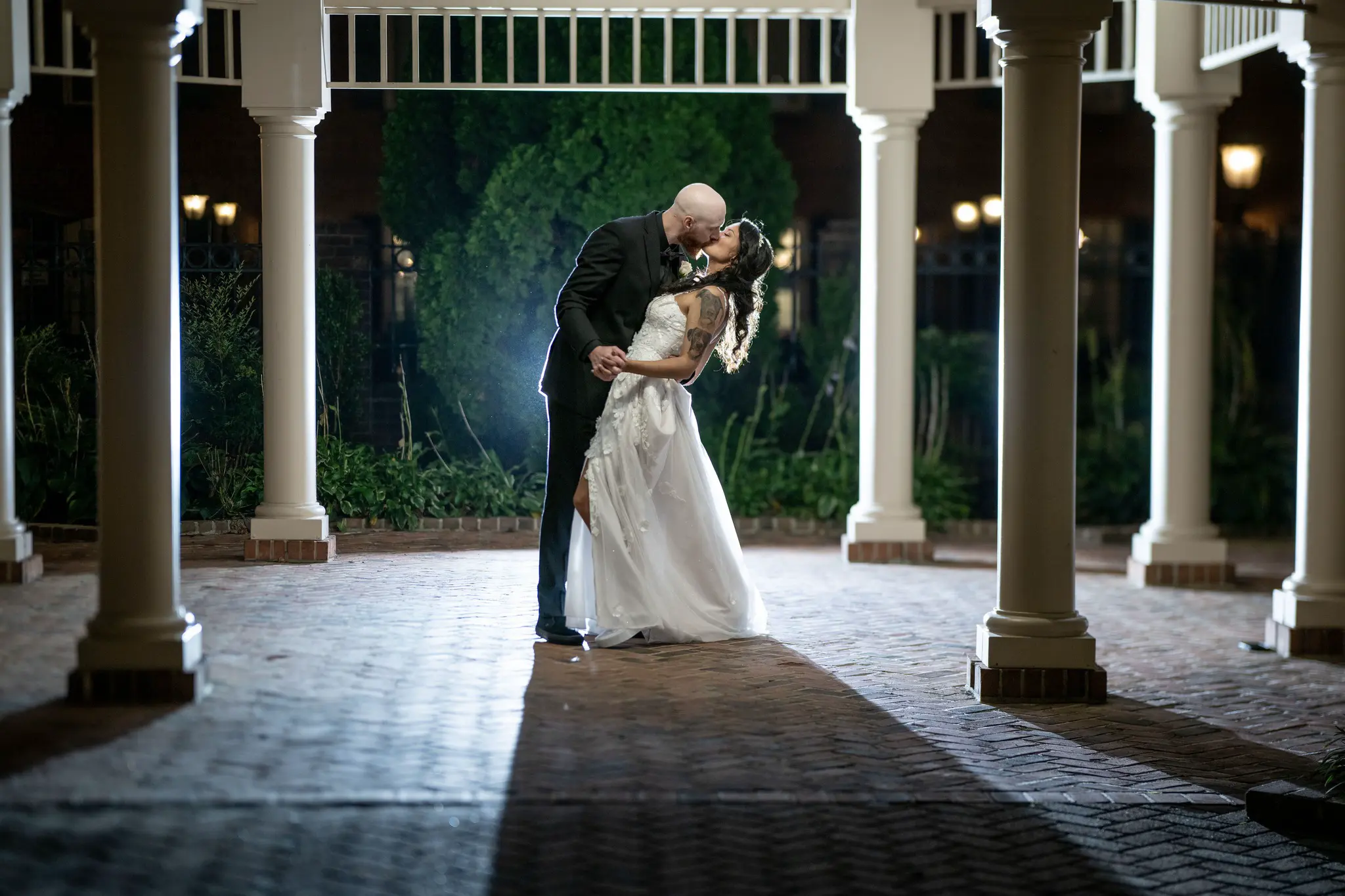 Bride and groom candid moment