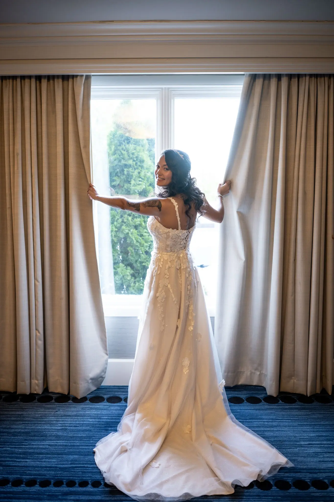 Wedding ceremony moment on the Patio