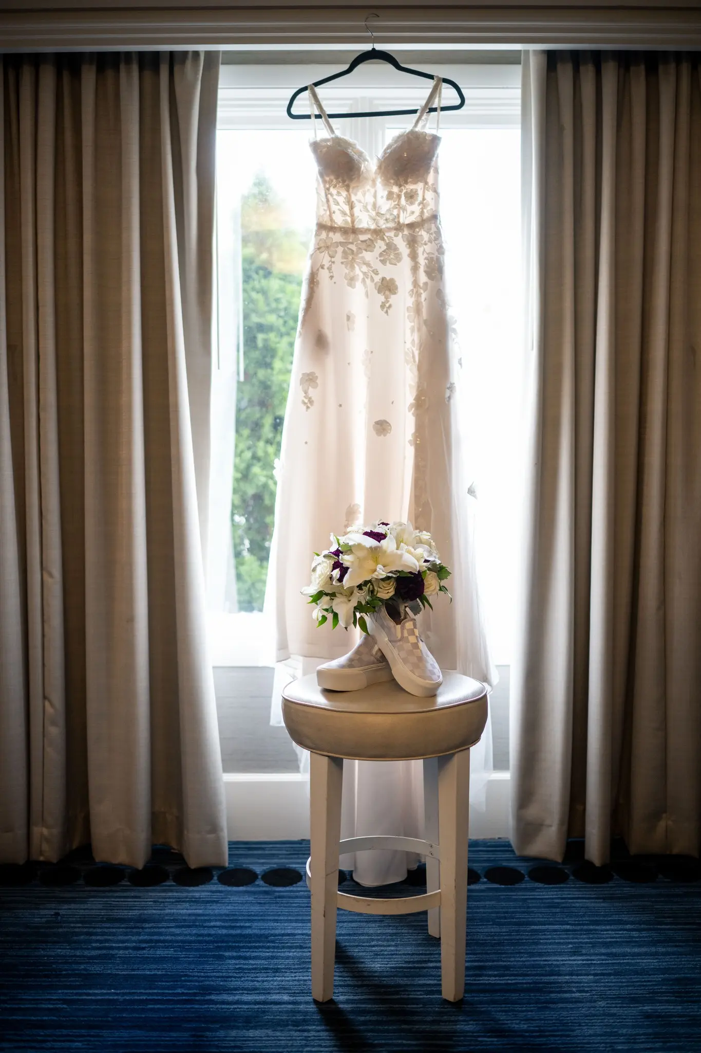 Outdoor wedding details on the Patio